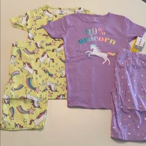 100% cotton unicorn pajamas